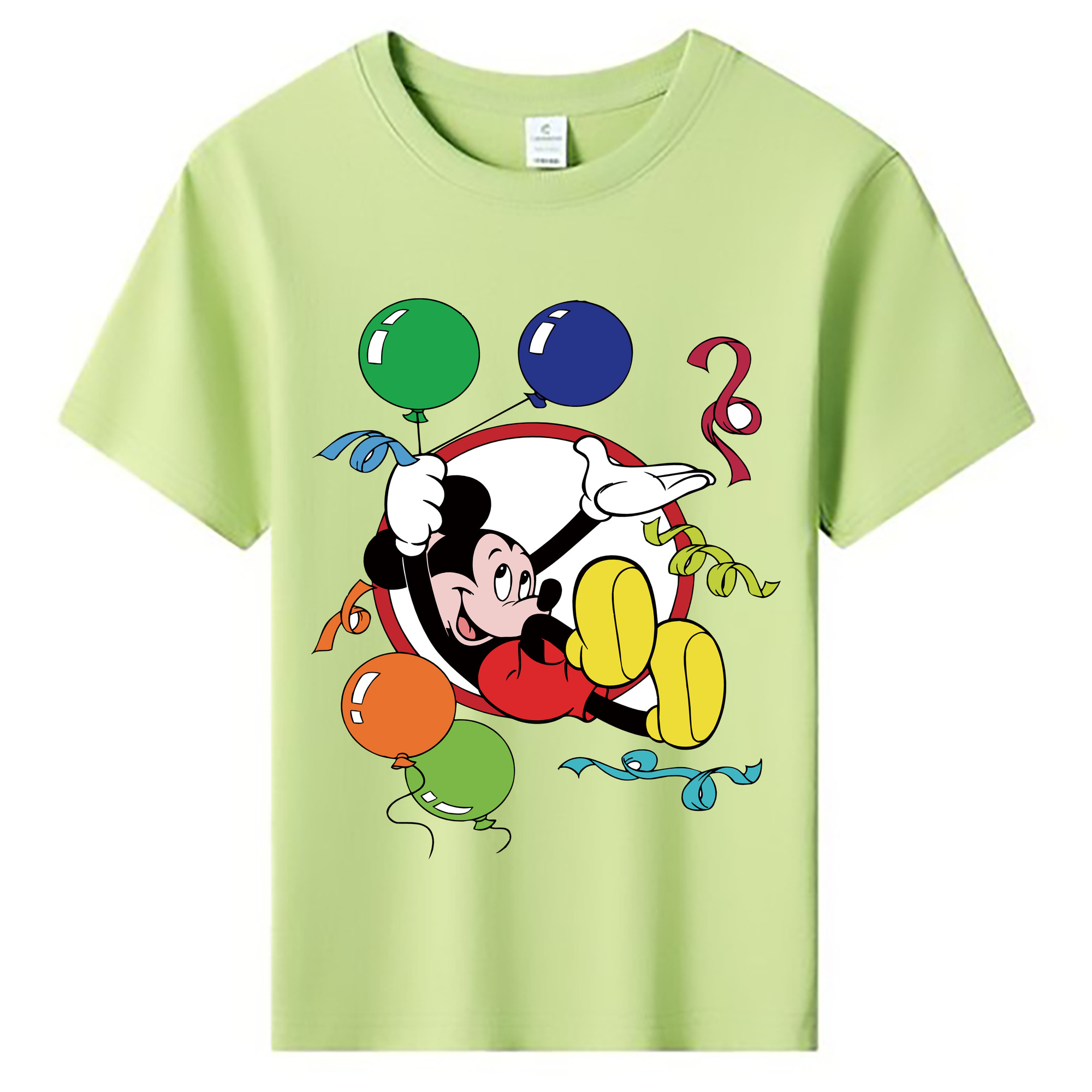 ミッキーマウス Mickey Mouse 綿100％キッズTシャツ（フロントプリント）